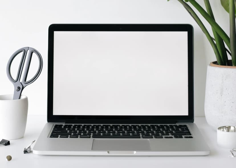Computer on desk